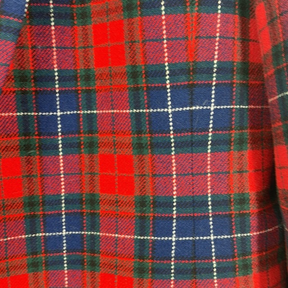 Pendleton red and blue squared pattern 100% virgin wool jacket and skirt - Picture 4 of 15